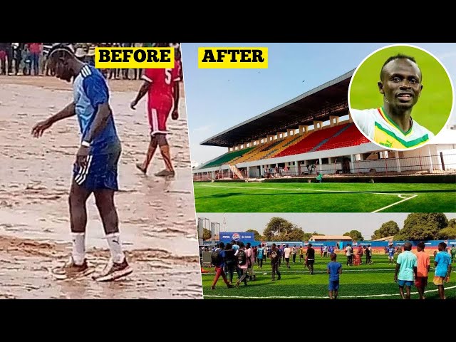 Sadio Mane Built a Stadium in His Village in Senegal class=