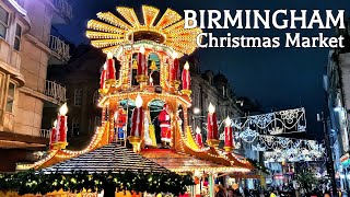 Birmingham Christmas Market 2022, England - 4K Walking Tour 🇬🇧