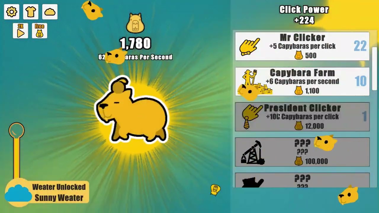 Capybara Clicker 2 🕹️ Jogue no CrazyGames