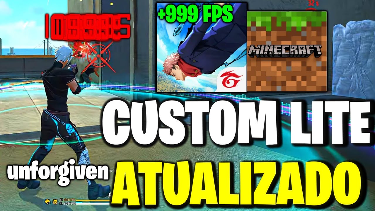 CUSTOM LITE REDUZIR GRAFICO FREE FIRE OTIMIZADO ATUALIZADO PARA TODOS CELULARES!