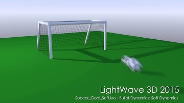 LightWave 3D: Soccer Goal Soft scene rendered