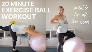 PREGNANCY BALL EXERCISES | stability ball workout &amp; stretches