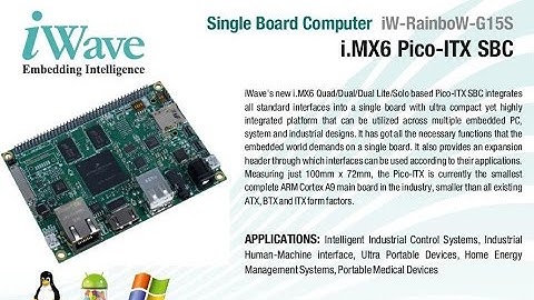 Single Board Computer - Getting Started with i.MX6 Pico ITX