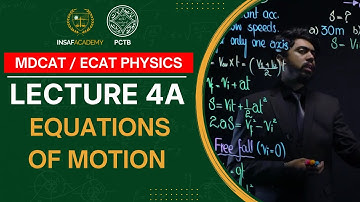 Physics MDCAT / ECAT | Lecture 04 (A) | Equations of Motion | PCTB Insaf Academy
