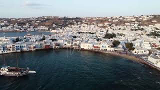 Grèce Lile De Mykonos Sa Ville, Banque Dimages Vidéos Par Drone En 4 K