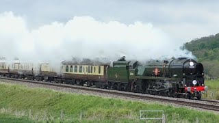 35028 'Clan Line' Returns To The Mainline Hauling The 50th Anniversary Pullman 27/04/24