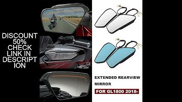 Motorcycle Extended Convex Mirrors With Sequential Turn Signals rearview mirror For Honda Gold Wing