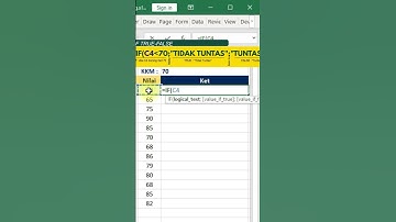 Buat Kriteria Nilai Siswa  TUNTAS, TIDAK TUNTAS di Excel #shorts