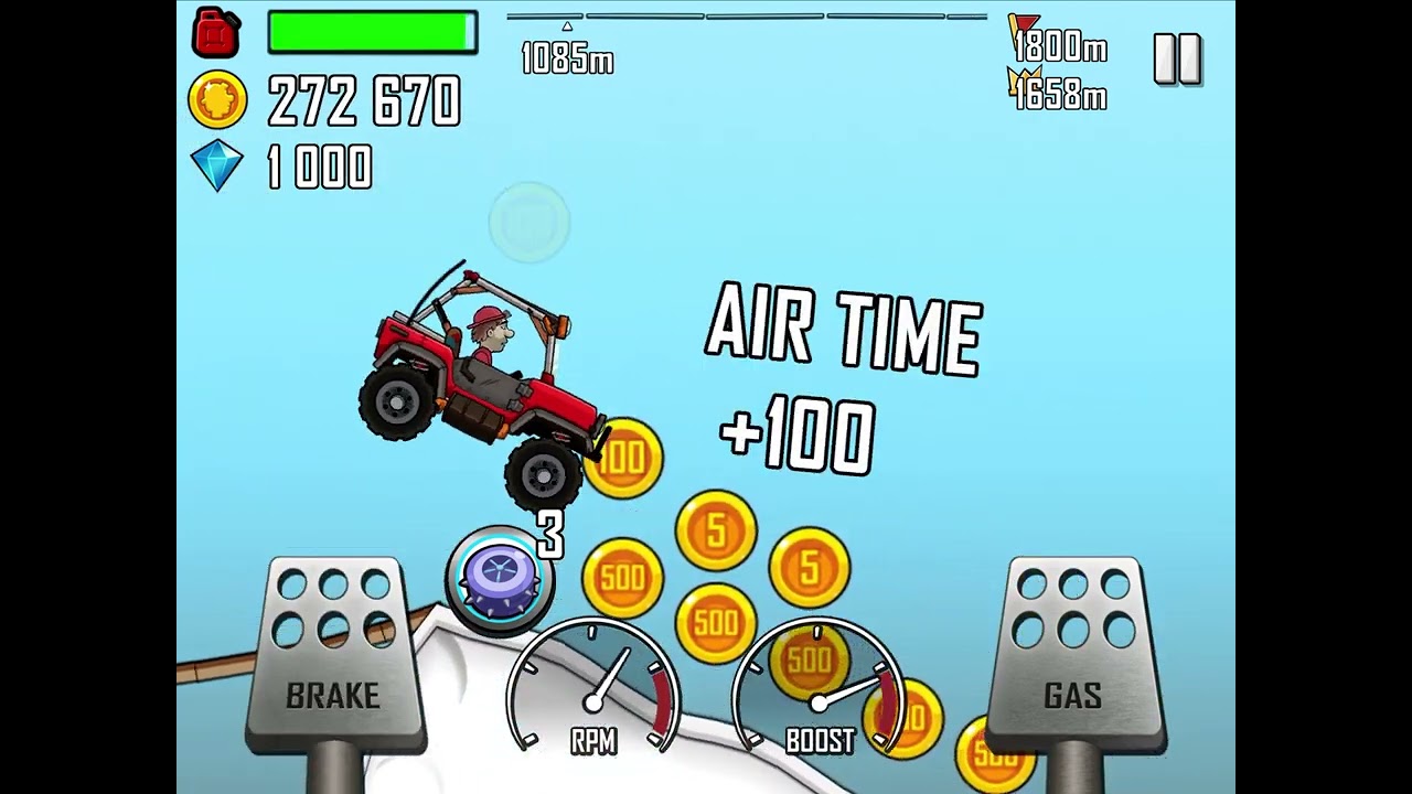 Hill climb+ on iPad. Apple Arcade games for kids gameplay.