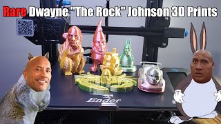 Rare Dwayne "The Rock" Johnson 3D Prints (Crab, Car, Squirrel, Chungus, and more) | Timelapses