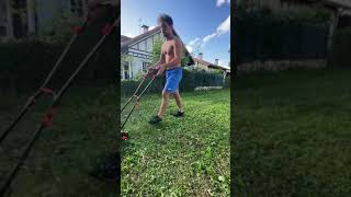 PRECIO y CÓMO usar CORTACESPED MANUAL👨🏻🌾