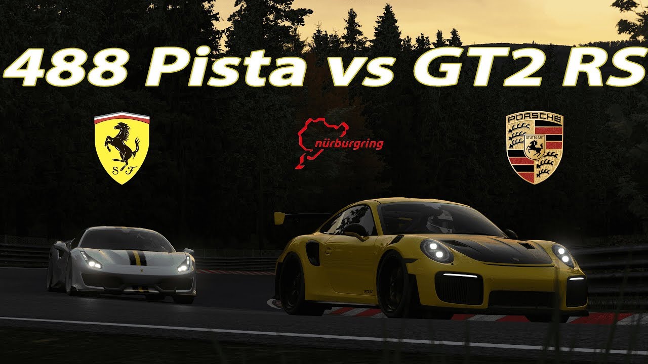 Ferrari 488 Pista Vs Porsche 911 9912 Gt2 Rs At Nürburgring Assetto Corsa