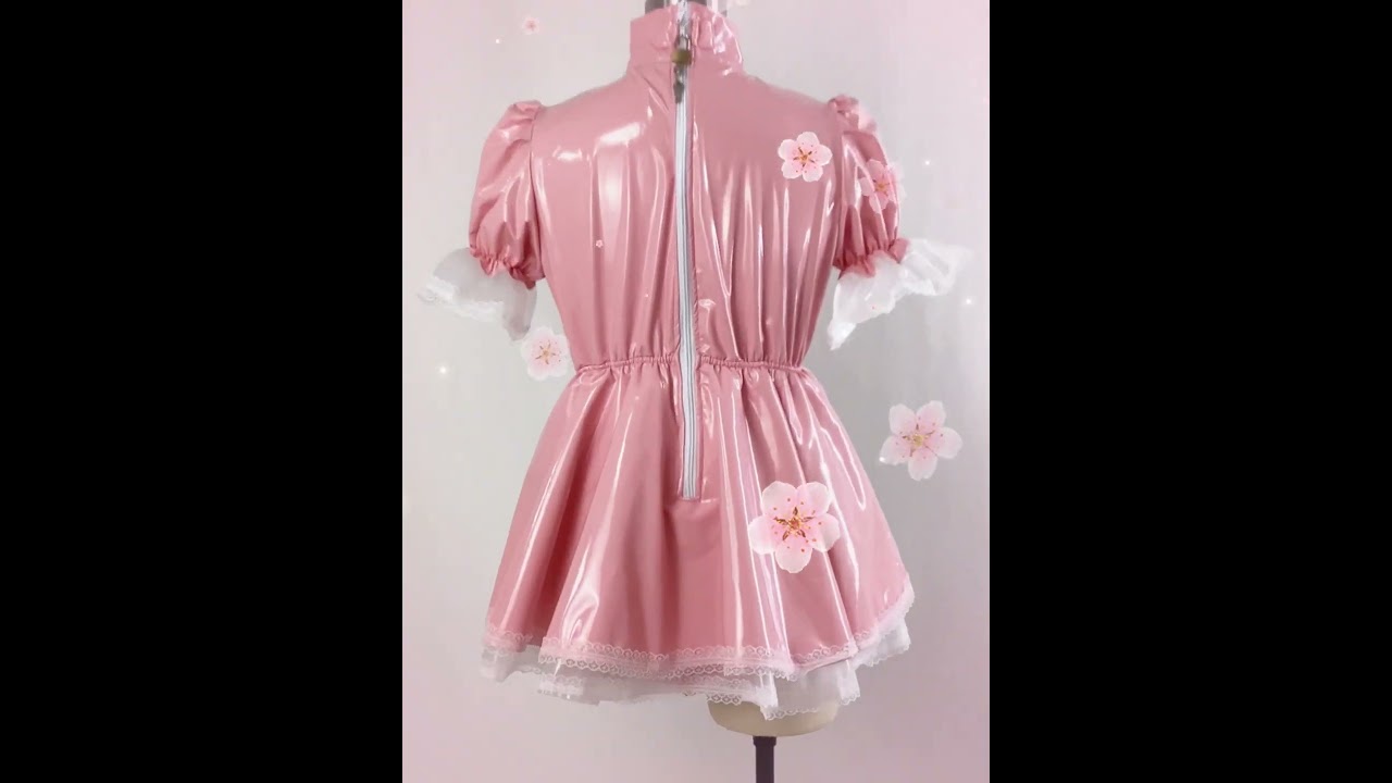 Fetish PVC Leather Lockable Bodysuit with Skirted Cross-dresserModel Number：L8996