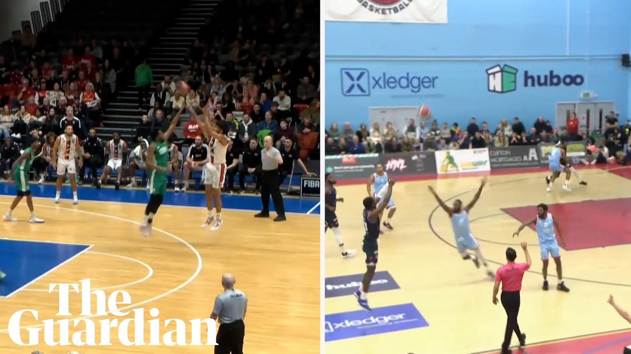 Superb three-point shots in the British Basketball League