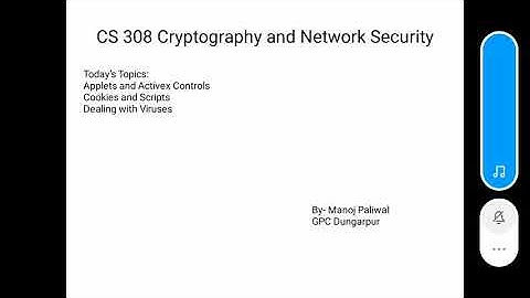CS308 Applets & ActiveX controls , Cookies &Scripts By Manoj Paliwal GPC Dungarpur
