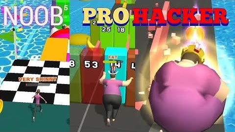 NOOB vs PRO vs HACKER in Fat Pusher