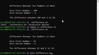 Difference Between Two Numbers in Bash