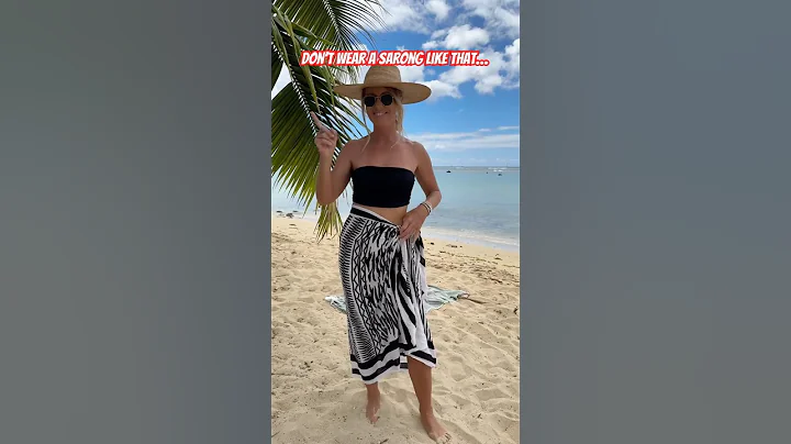 Here’s a fun beach dress that you can make from a sarong! #fashionhacks #sarong #beachwear