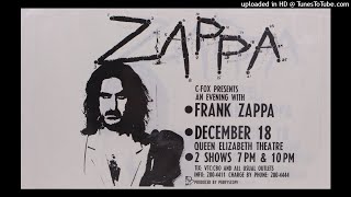 Frank Zappa - Drowning Witch, Vancouver, BC, Canada, December 18, 1984 (early show)