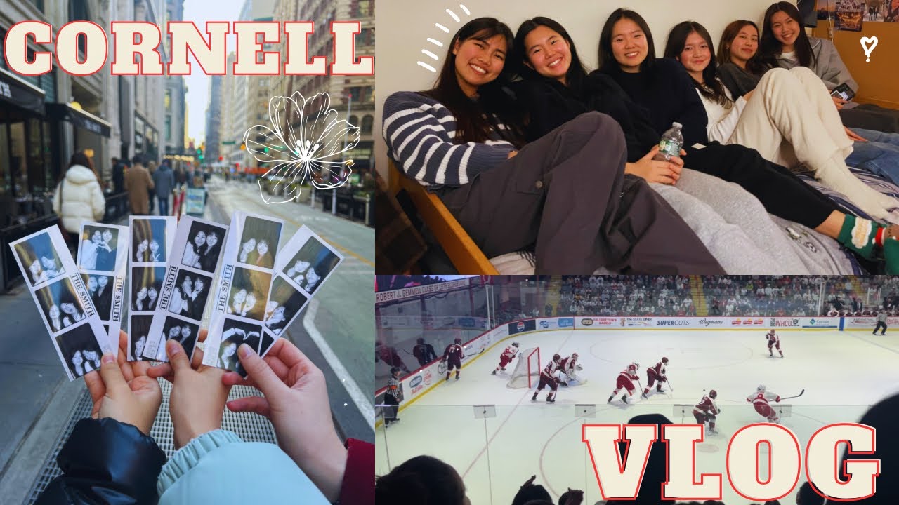CORNELL VLOG thanksgiving break, hockey game, last week of classes