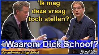 Martin Bosma grijpt in bij vraag van Pepijn van Houwelingen over Dick Schoof - Tweede Kamer
