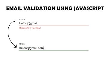 How To Make Email Validation in JavaScript - HTML CSS JavaScript Tutorial for Beginners