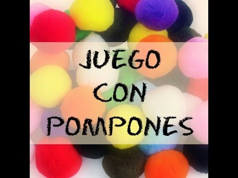 JUEGO CON POMPONES| IDEA PARA NIÑOS - YouTube