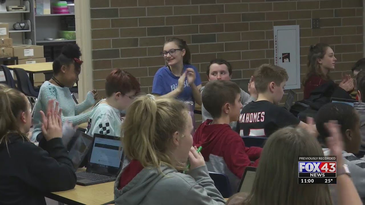 Middle school students spreading kindness by 'Making A Difference' YouTube