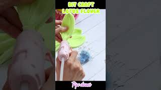 DIY CRAFT |How to make an easy Lotus flower from pipe cleaner| Chenille wire tutorial #diy #flowers
