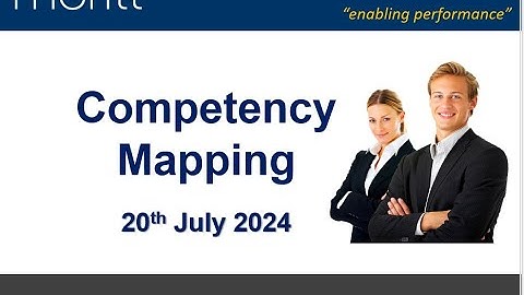 Competency Mapping (Session 1) on 20th July 2024