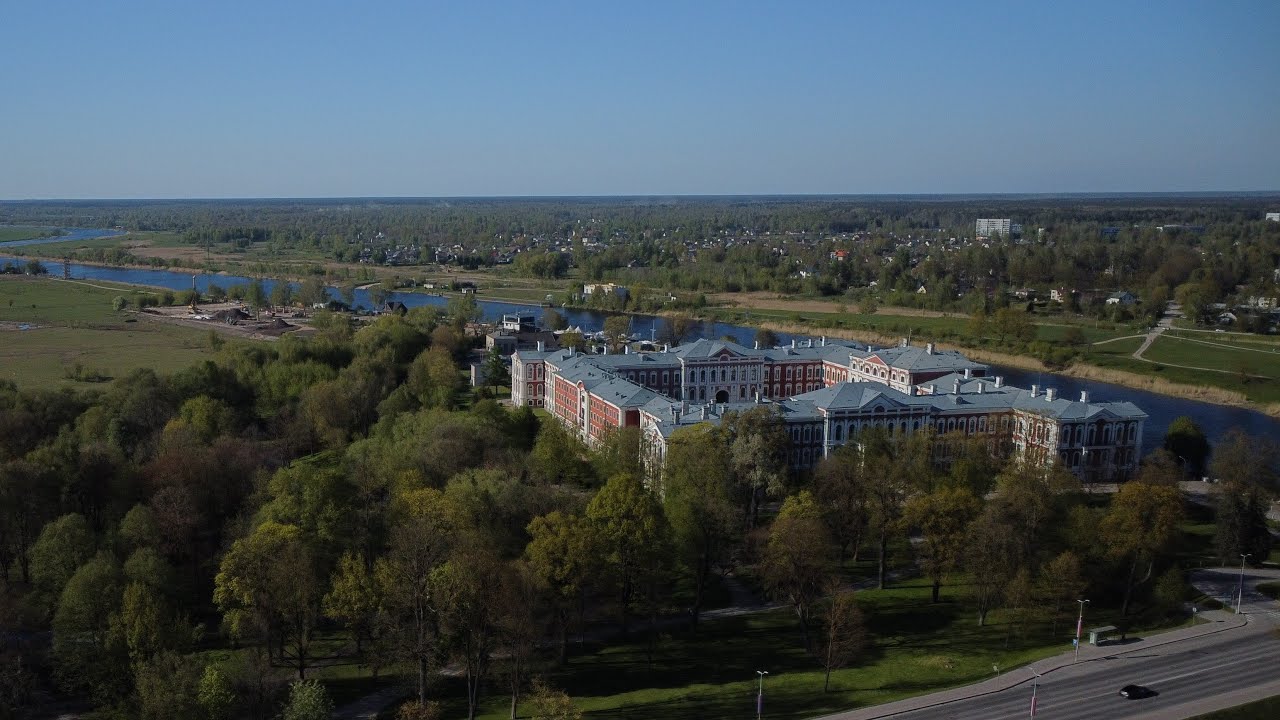 Latvia - Jelgava City Center - Bird Eye View