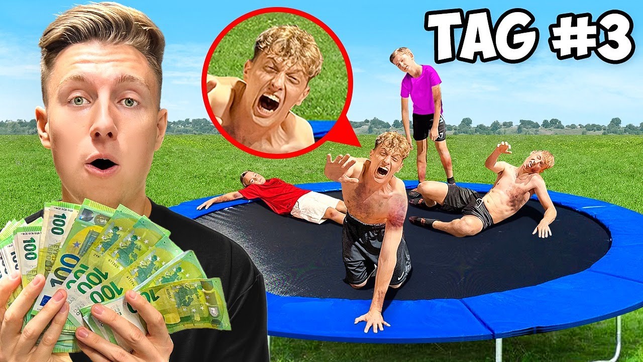 10.000€ WER zuletzt das TRAMPOLIN verlässt! (endet im Krankenhaus)