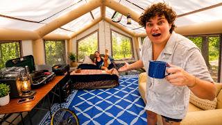 The Future of TENT CAMPING?  Massive Inflatable Tent Luxury Camping