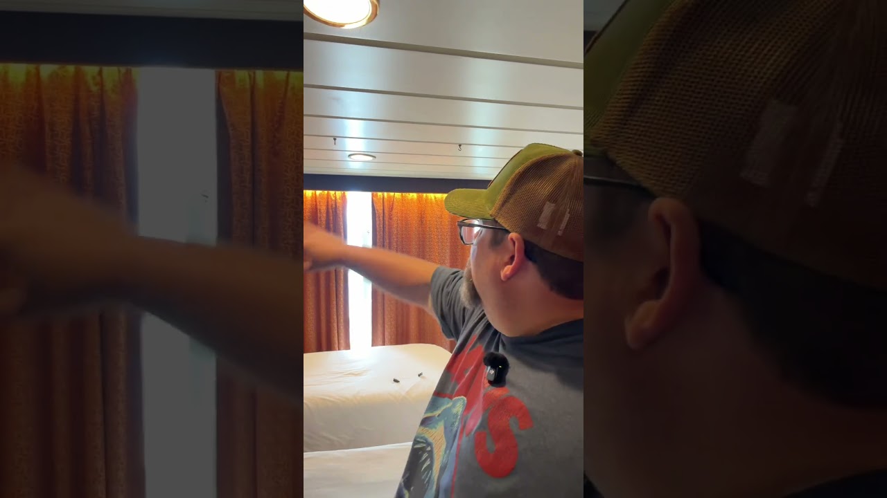 Here’s an easy way to make your own privacy or a bigger changing area on your next cruise.  #cruise