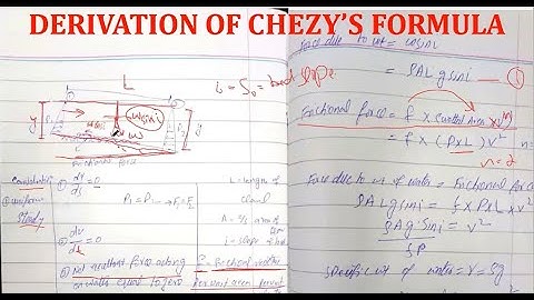 Derivation of Chezy
