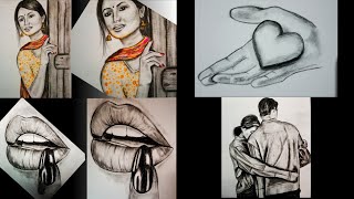 part-4...Mega premier | sketch drawing | how to draw | couple hug sketch drawing screenshot 2