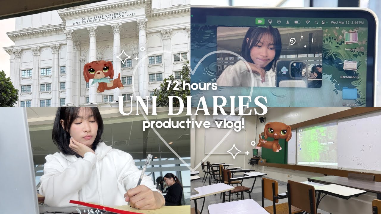 UNI DIARIES 🍀🗯️ | productive 72 hours with me! ⟡˖ dlsu life, studying, and hanging out with friends!