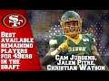 Best available remaining players for 49ers in the draft: Cam Jurgens, Jalen Pitre, Christian Watson