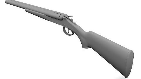 Maya: Modelling a Shotgun in subDs (2hr timelapse)