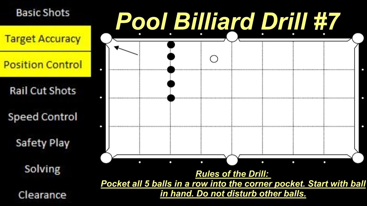 Pool Billiard Drill 7 YouTube