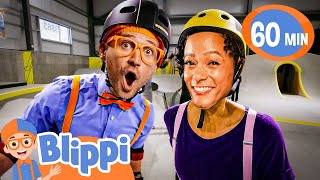 Skating With Blippi And Meekah 🛹|  Blippi 🔍 | Kids Learning Videos! | Exploring And Learning