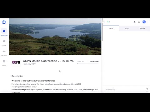 CCPN Conference 2020 Online - Hopin Demo