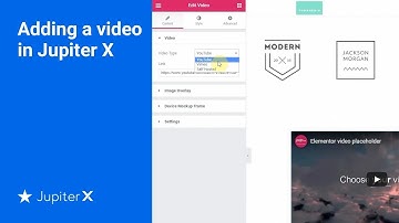 Adding a video in Jupiter X