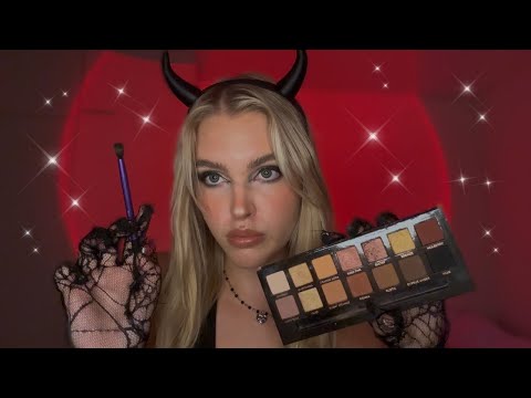 ASMR doing your halloween makeup ❤️ | halloween roleplay