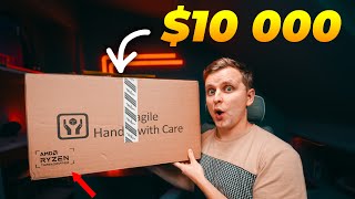 MOST EXPENSIVE box I've ever received.... and WOW 😱 [Ryzen Threadripper 7000 unboxing]