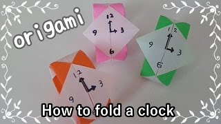 折り紙origami 時計の折り方 How To Fold A Clock 親子で遊べる折り紙 Youtube