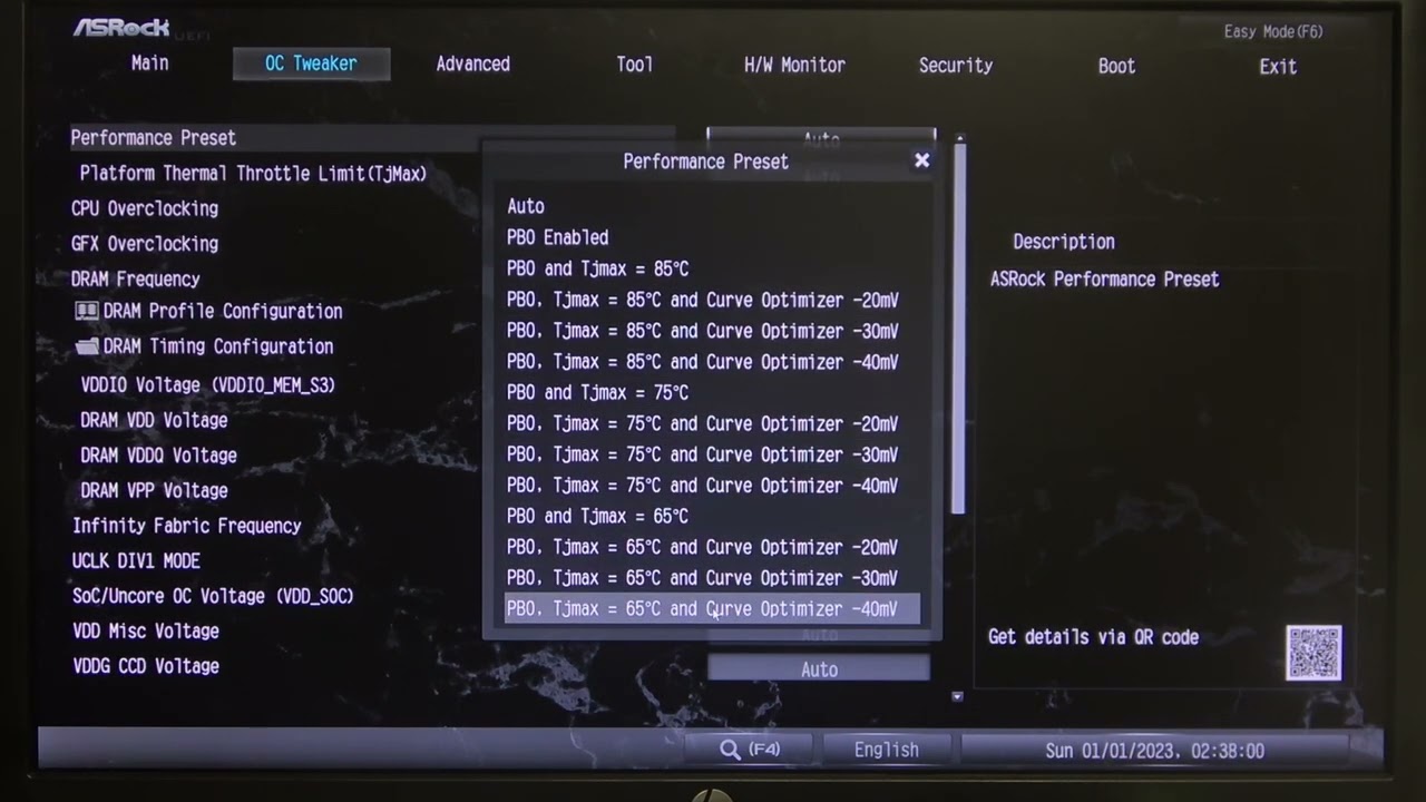 How to Change Performance Presets on ASRock X670E Taichi Carrara