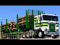 Logging truck kenworth k100e detroit diesel 8v71 straight piped