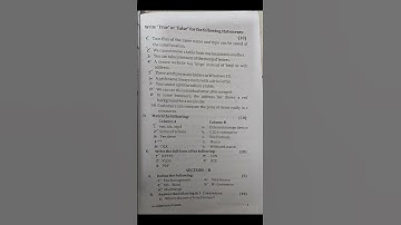 ICSE Class 6th# Computer# Second term sample paper