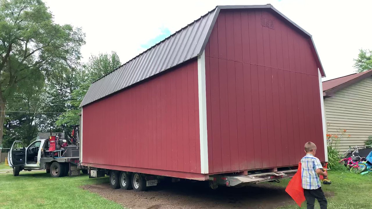 12x24 shed Mid Michigan Barns YouTube